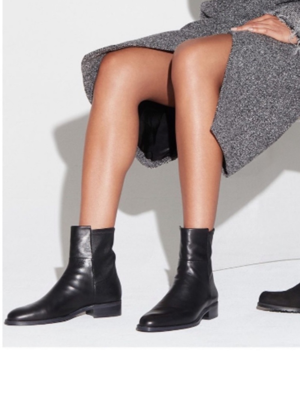 Stuart Weitzman 5050 Black Italian leather Chelsea Ankle Boots Fall Booties Size